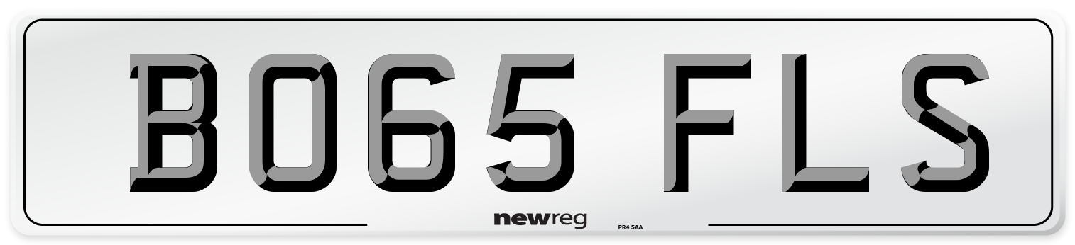 BO65 FLS Number Plate from New Reg